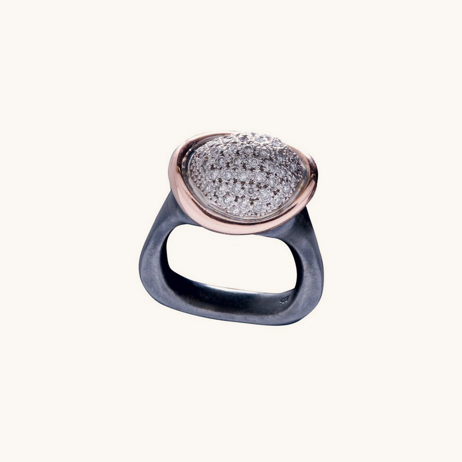 Caviar Ring w/ Diamonds