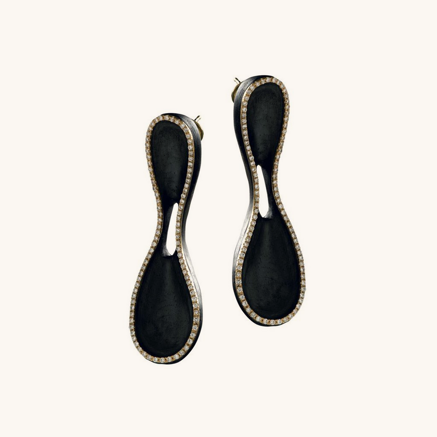 Gondola Earrings w/ Diamonds